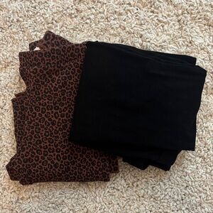 H&M Kids Leggings | Black and Leopard Print 🥰